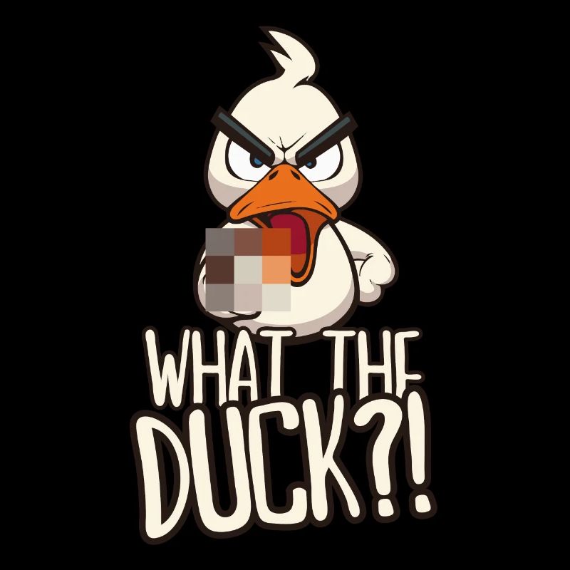 Ce que dit le canard Drôle de canard avec un doigt d’honneur