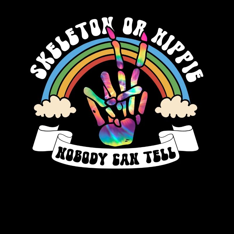 Skelett oder Hippie - Hippie Halloween