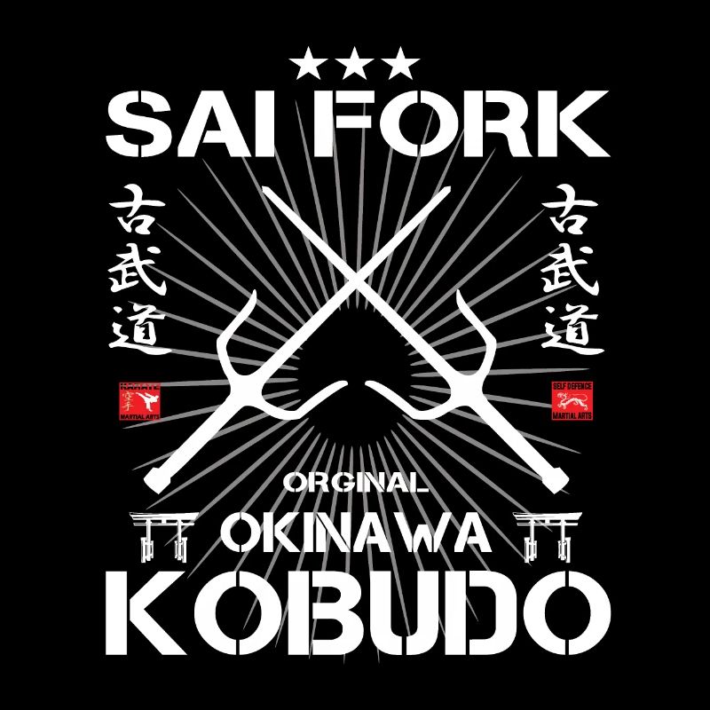 Sai Fork Kobudo Okinawa Design