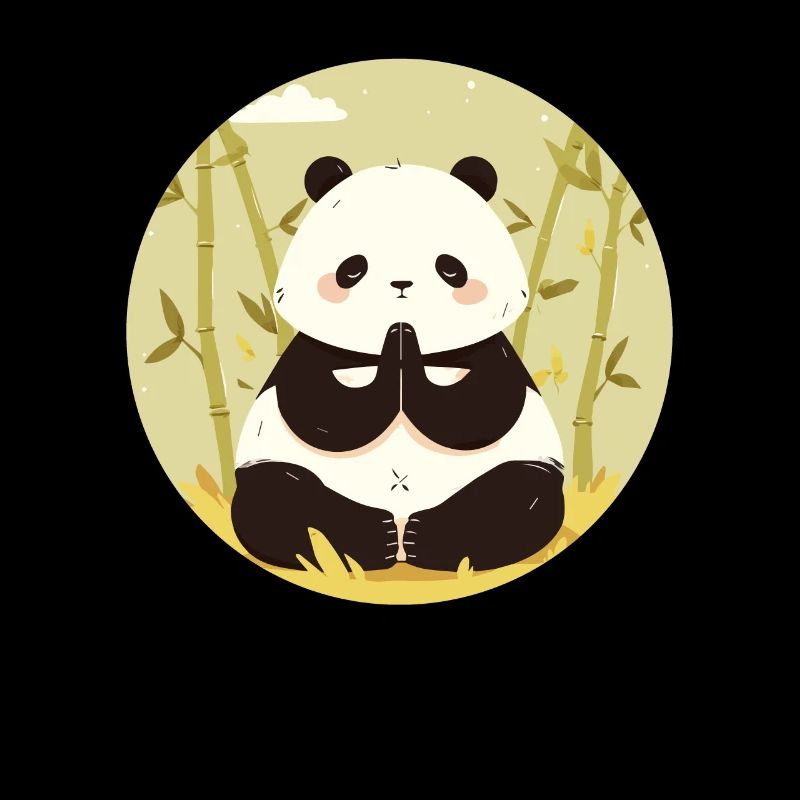 Meditating Panda Bear Japanese Giant Panda