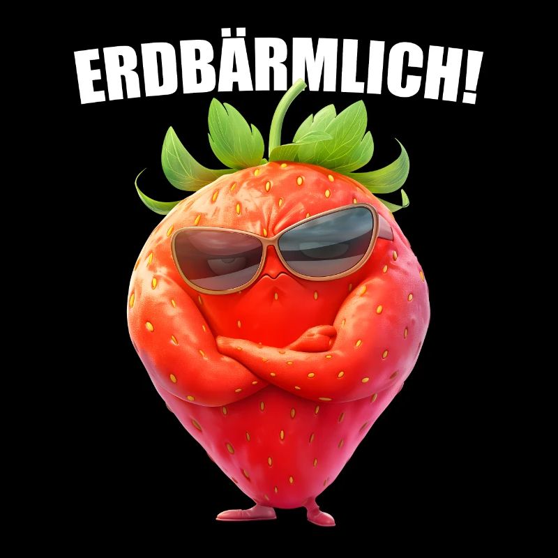 Erdbärmlich! Erdbeere Sonnenbrille Lustig Grafik