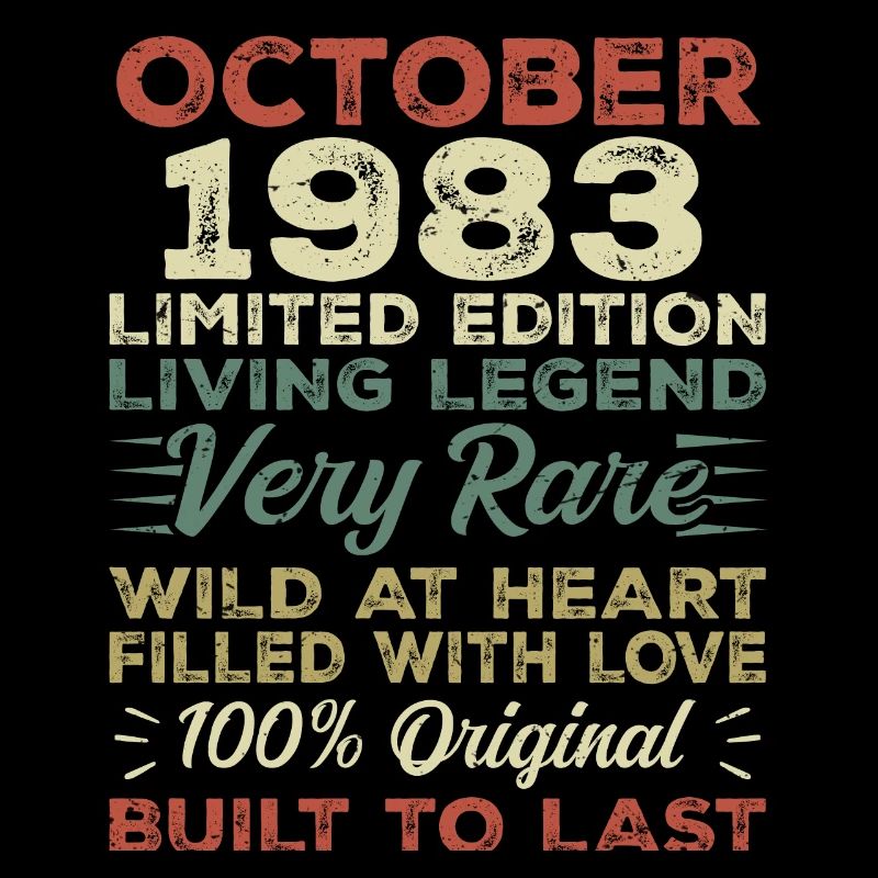 1983 October 1983 Birthday October 1983 Original