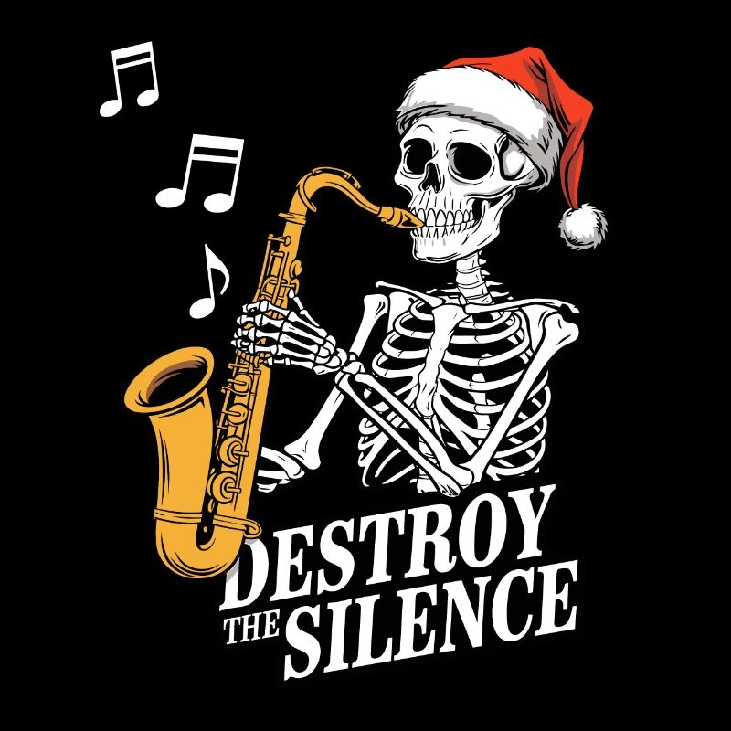 Skeleton Saxophone Destroy the Silence Music