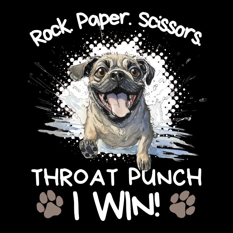 Rock Paper Scissors Mops Lustig Sarkastisch