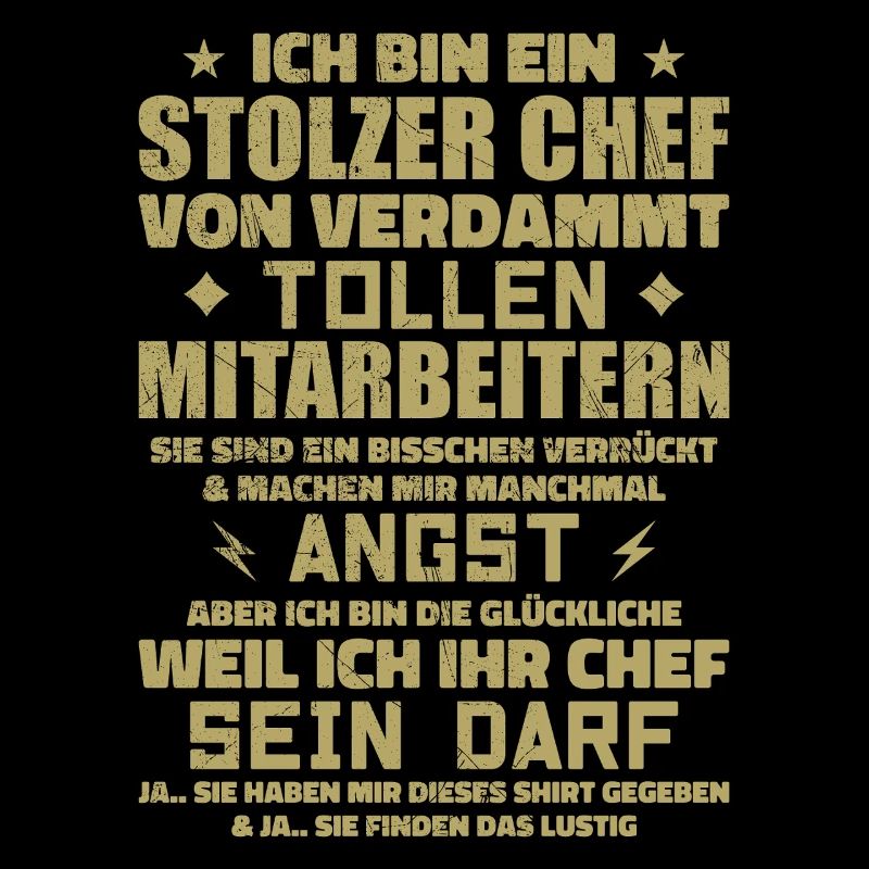 Ein stolzer chef von verdammt tollen mitarbeitern