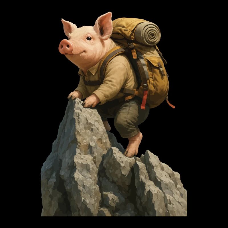Randonnée avec cochon