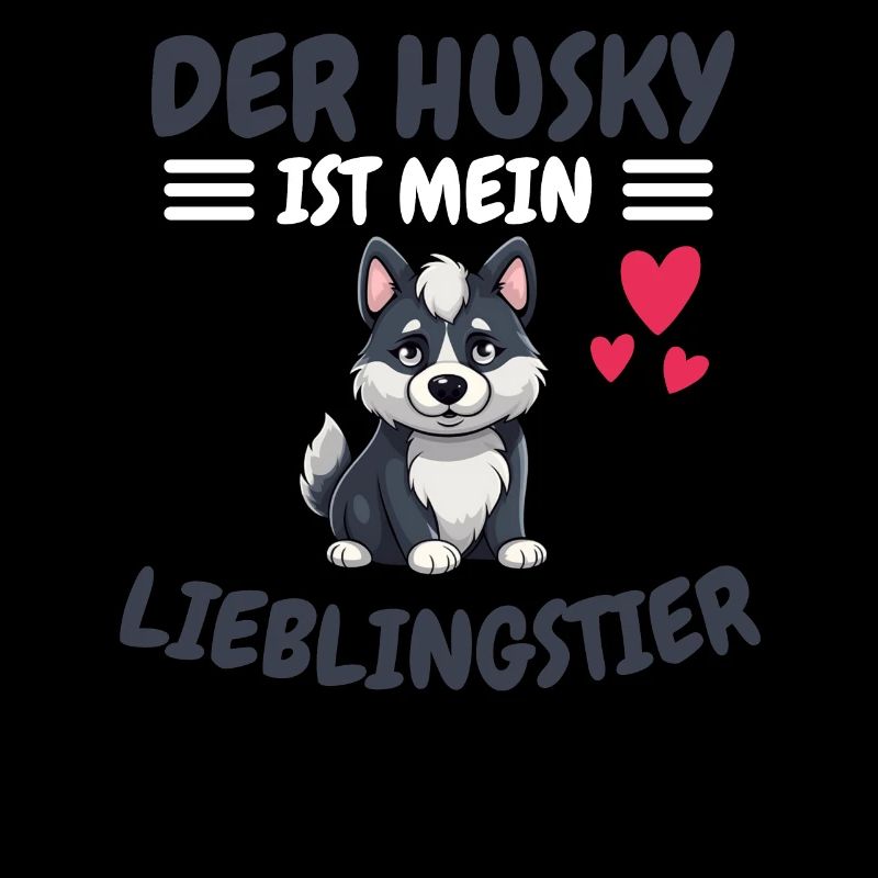 Lieblingstier Haustier Hunde Geschenk Husky