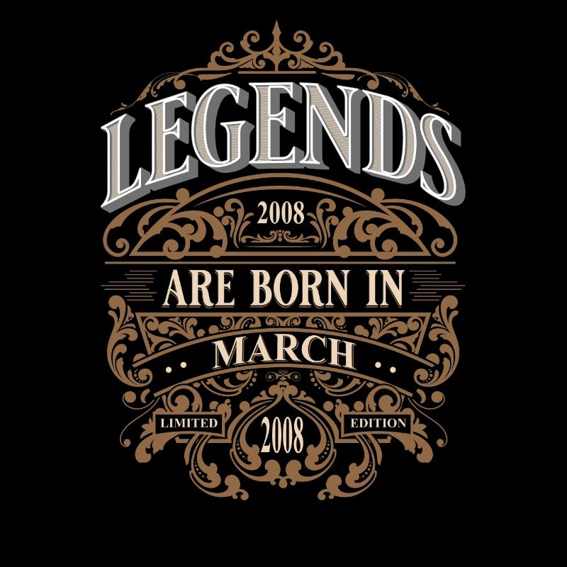 2008 Mars Né Anniversaire Année de naissance