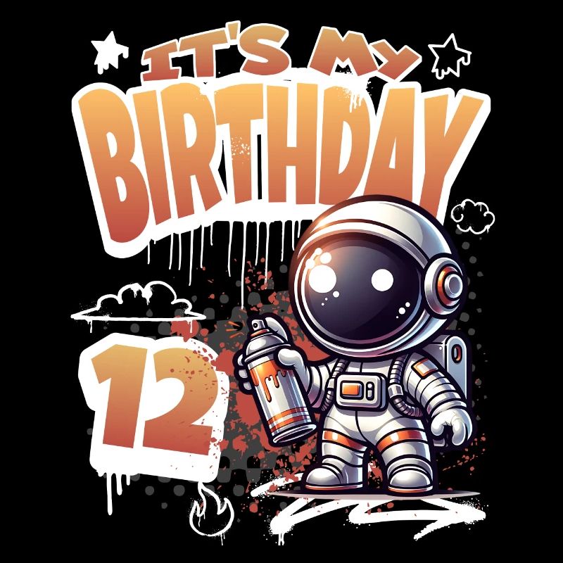 Graffiti astronaute 12e anniversaire
