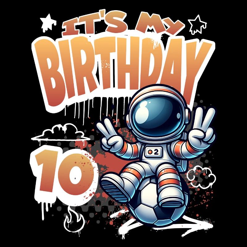 Fußball Astronaut 10. Geburtstag