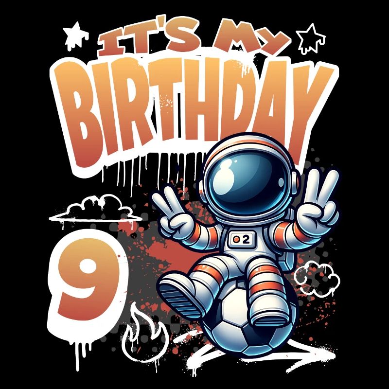 Fußball Astronaut 9. Geburtstag