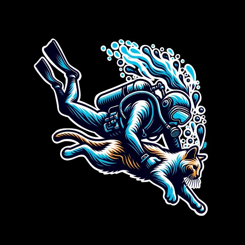 Plongée Plongeur Chat