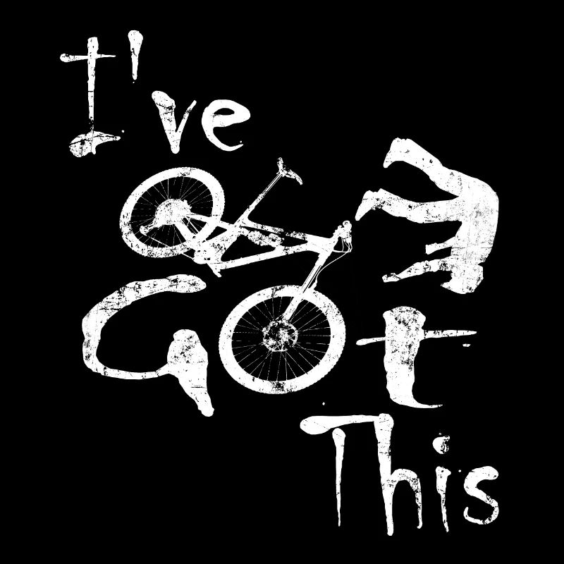 MTB Crash I've Got this Falling Downhill Retro