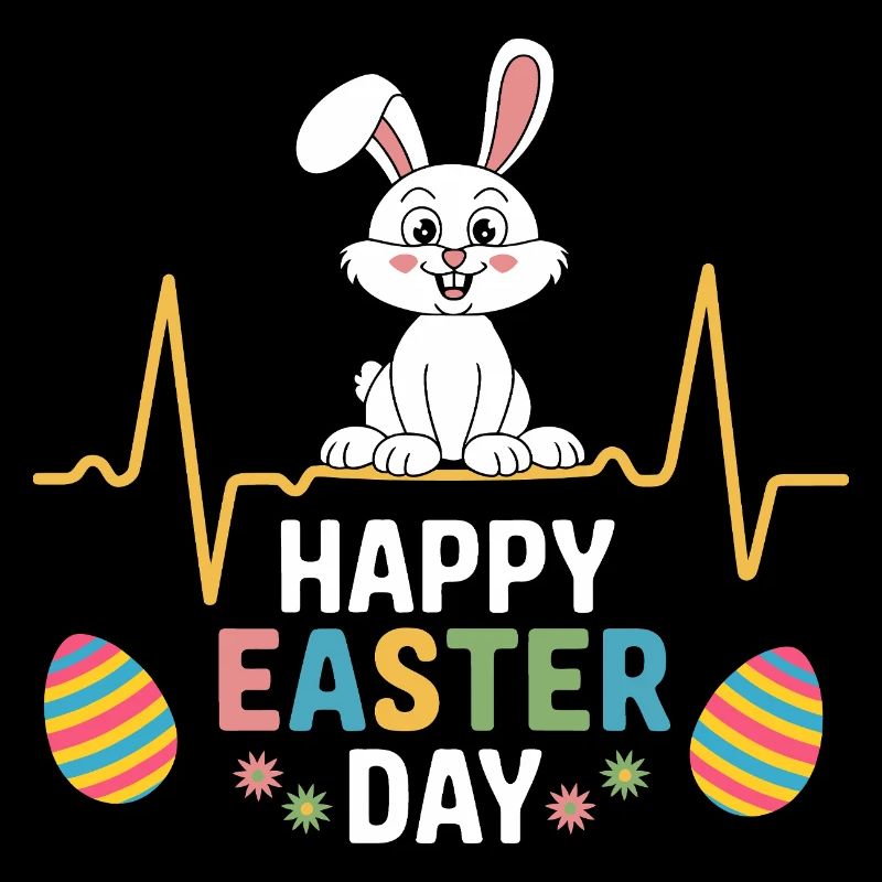 Happy Easter Day Bunny Easter Eggs