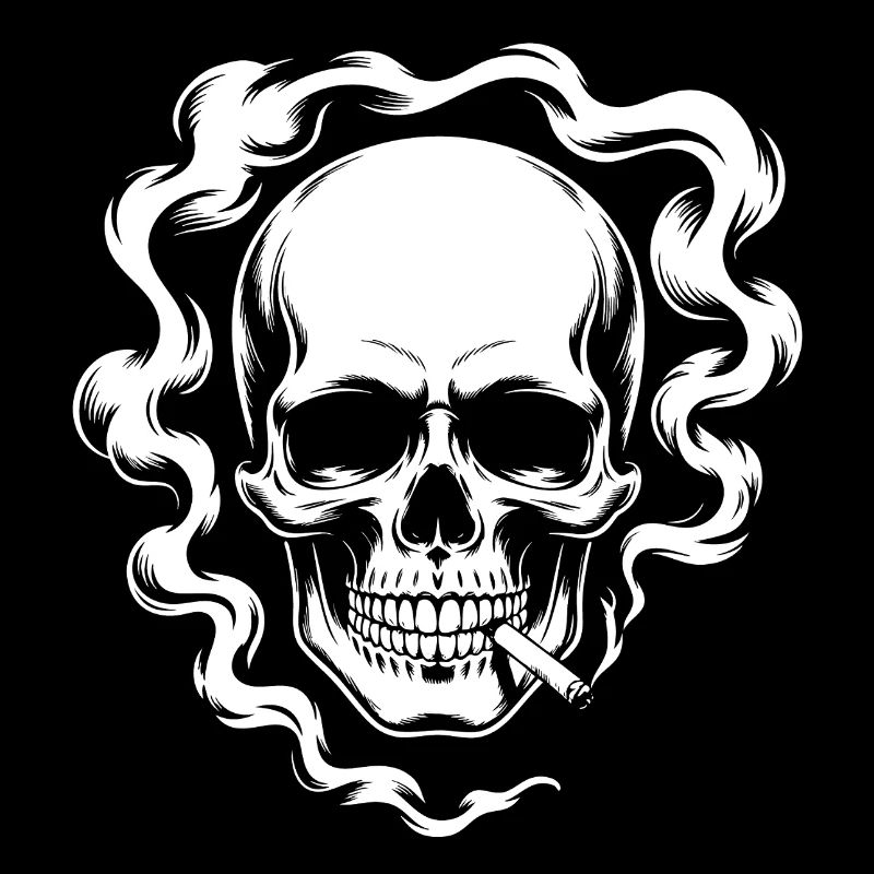 Smoking Skull Design