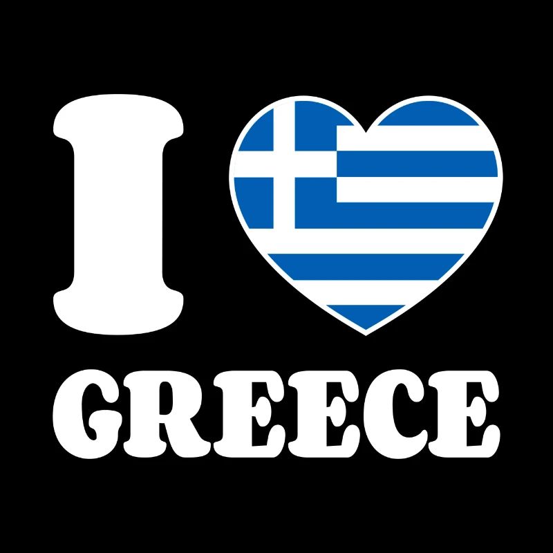 J’aime la Grèce Grèce Drapeau grec Cœur