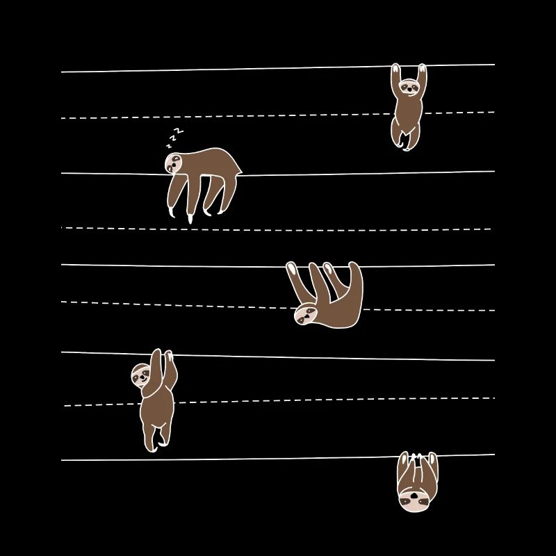 Sloth pattern gift idea for sloth fans