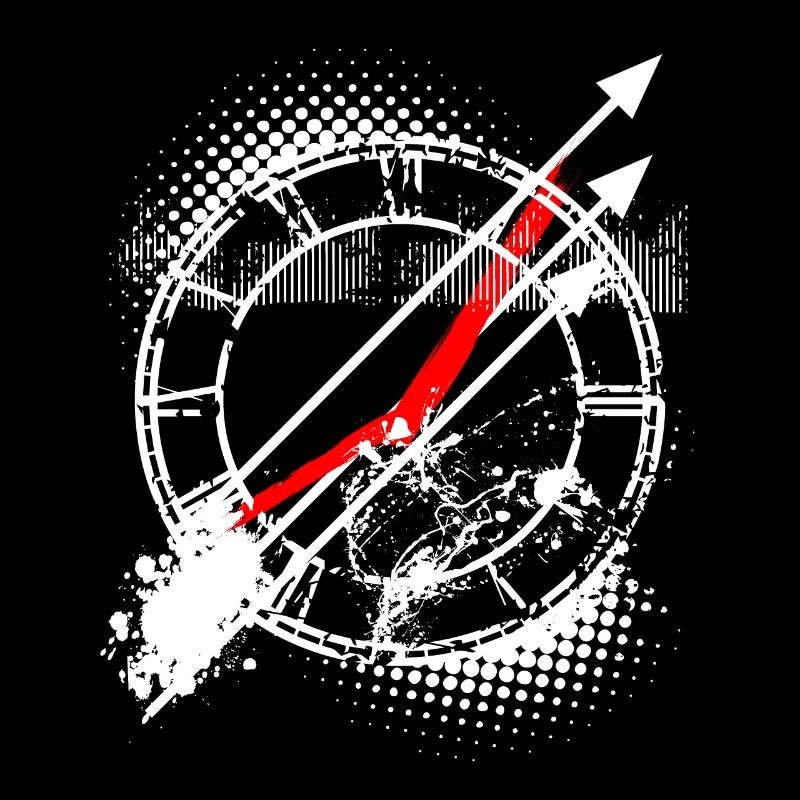 Tattoo Style Clock Face Clock