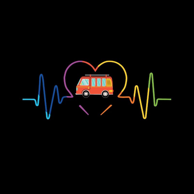 Camper Van Herzschlag Geschenkidee