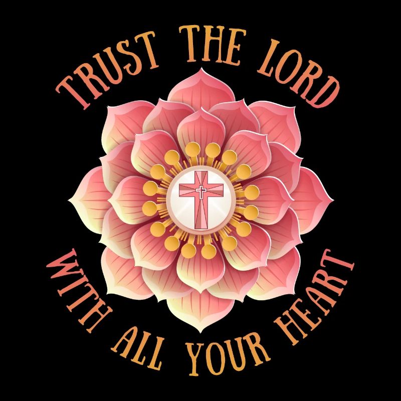Jesus Christus mit 3D-Mandala, christlicher Spruch