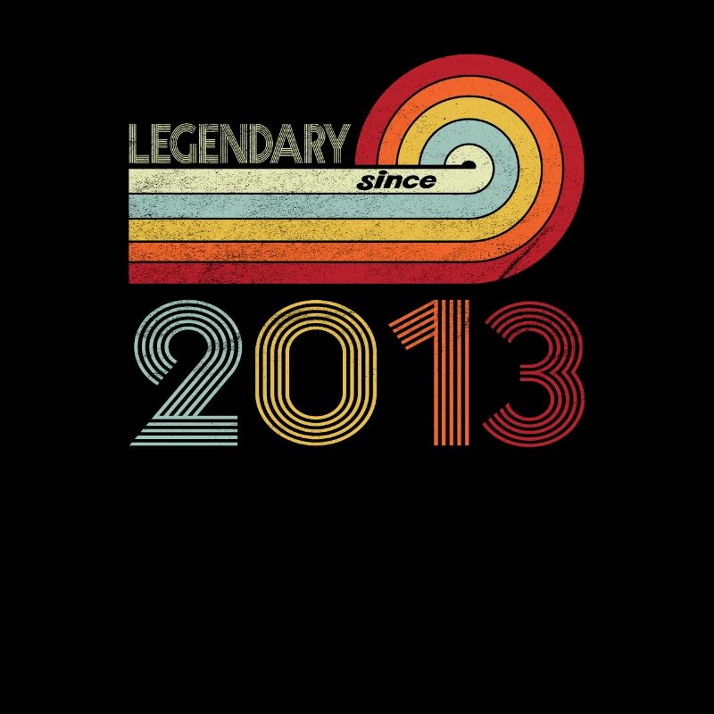 2013 Geburtstag Legendary since Vintage Rainbow