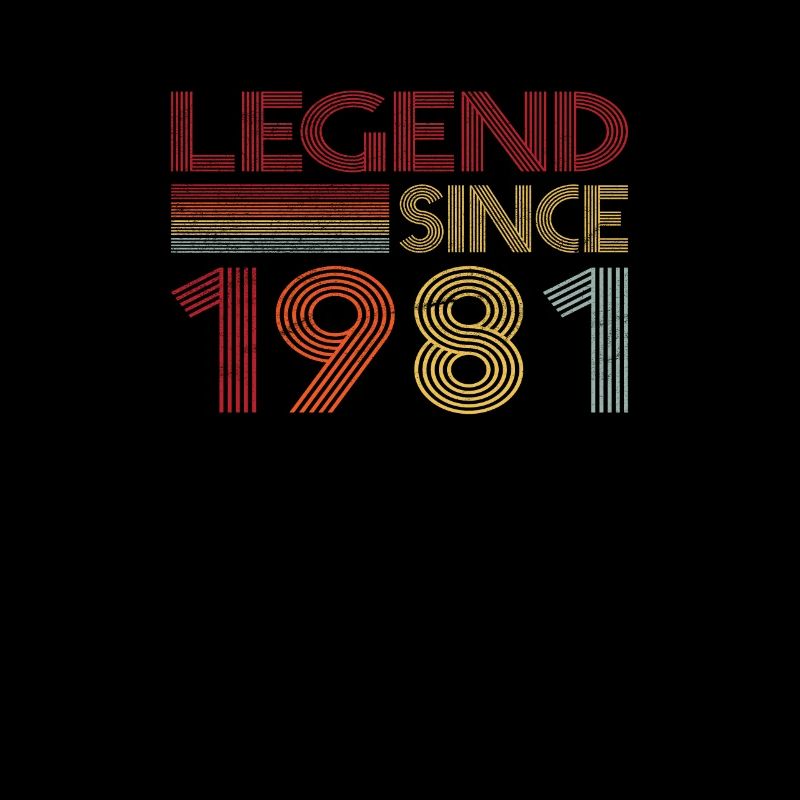 1981 Geburtstag Legend since Retro Vintage