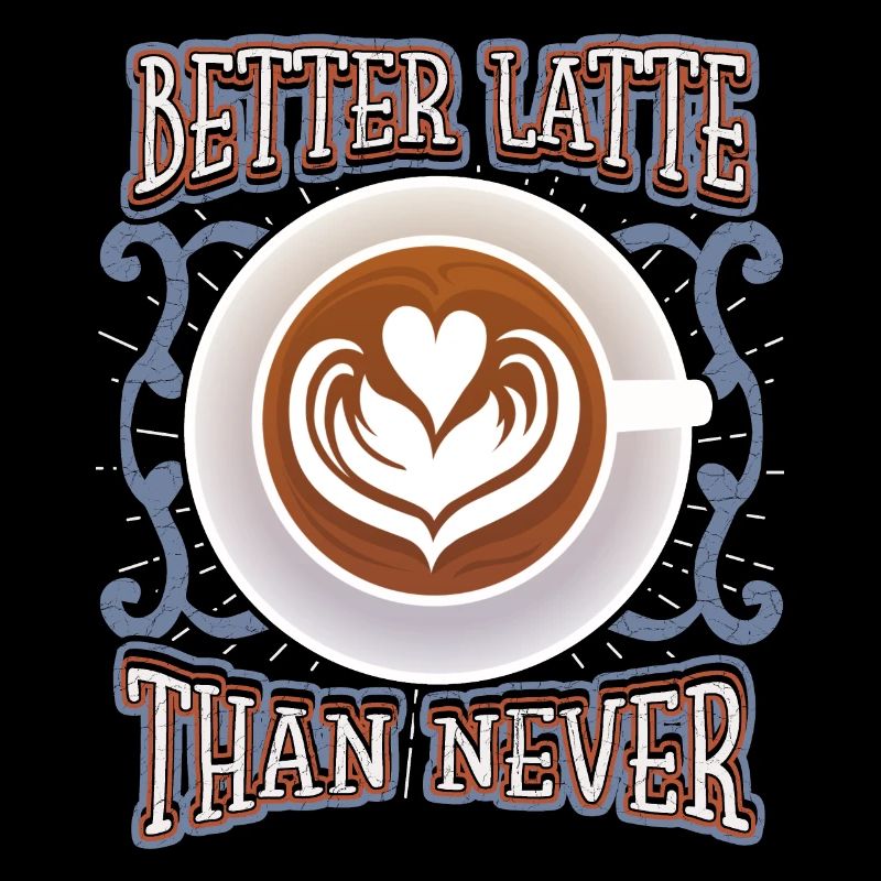 Kaffee Latte, lustiger Spruch, Pun Kaffeetrinker