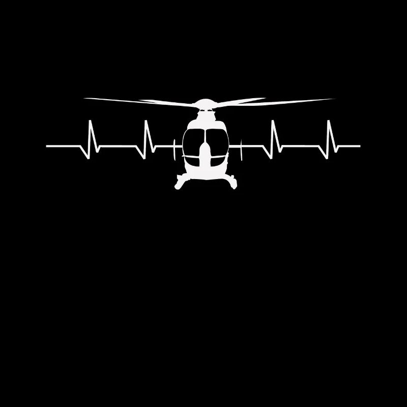 Hubschrauber Herzschlag Helikopter Pilot Geschenk