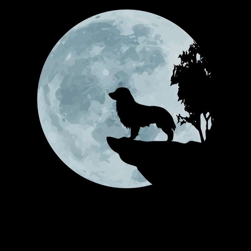 Australian Shepherd Dog Aussie Full Moon Gift