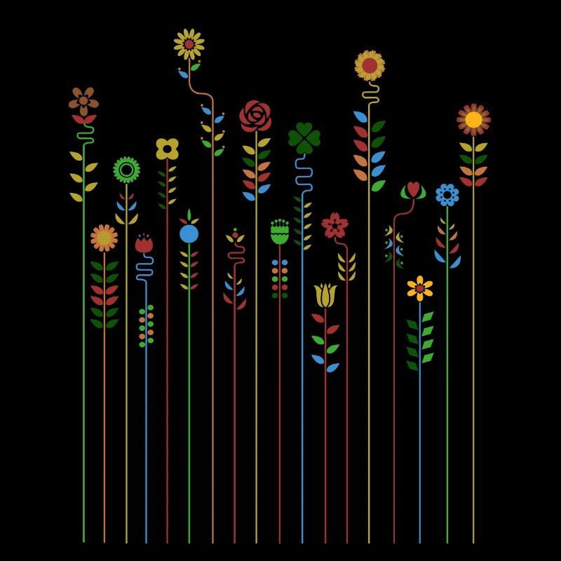 Doux rétro fleurs vintage couleurs motif fleur