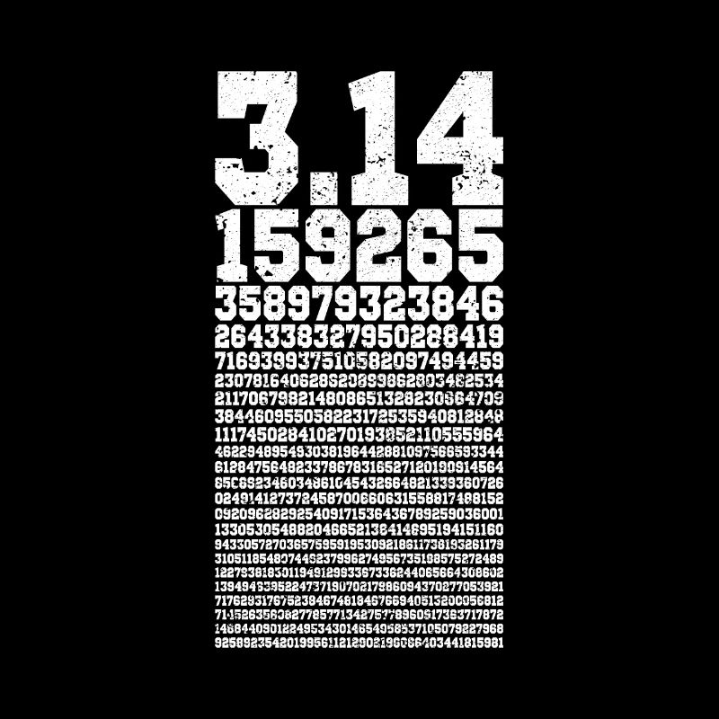 Pi Day Pi Digits Distressed