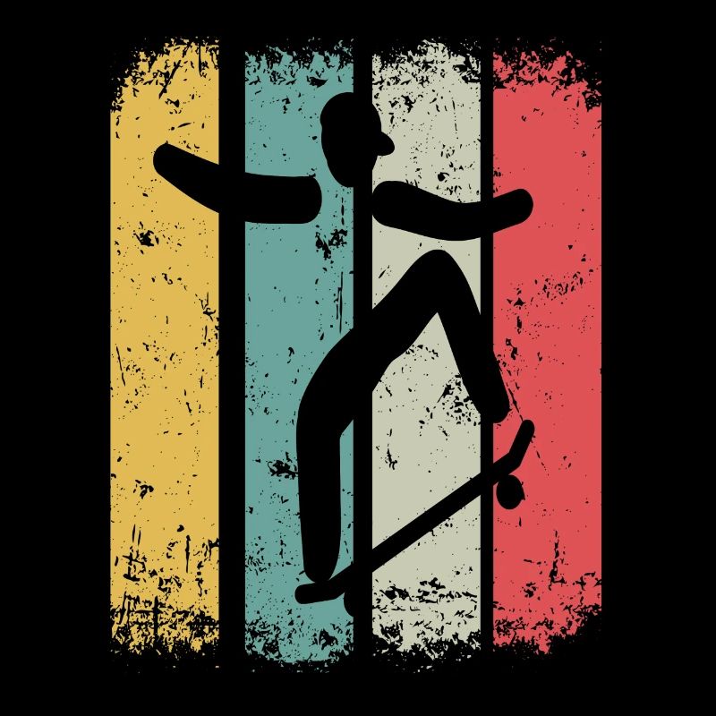 Retro Skateboarder Skateboard Skater Skateboarding
