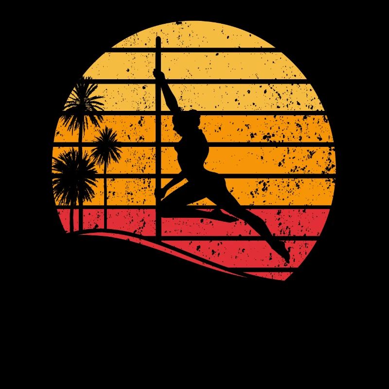 Pole Dancing - Sunset Pole Dance Silhouette