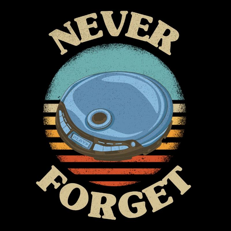 Retro cd player Never Forget Nostalgie Vintage