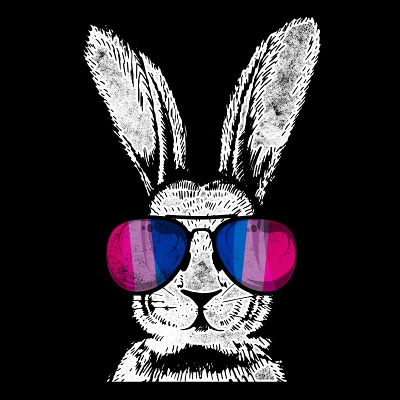 Bisexual Bi Pride Flag Rabbit