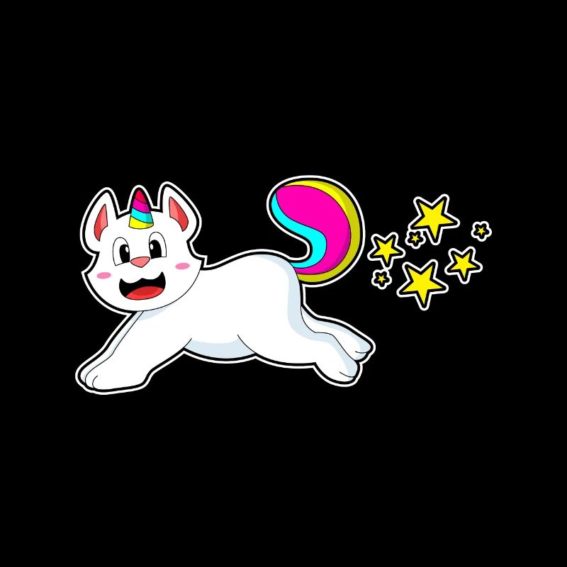 Chat comme licorne
