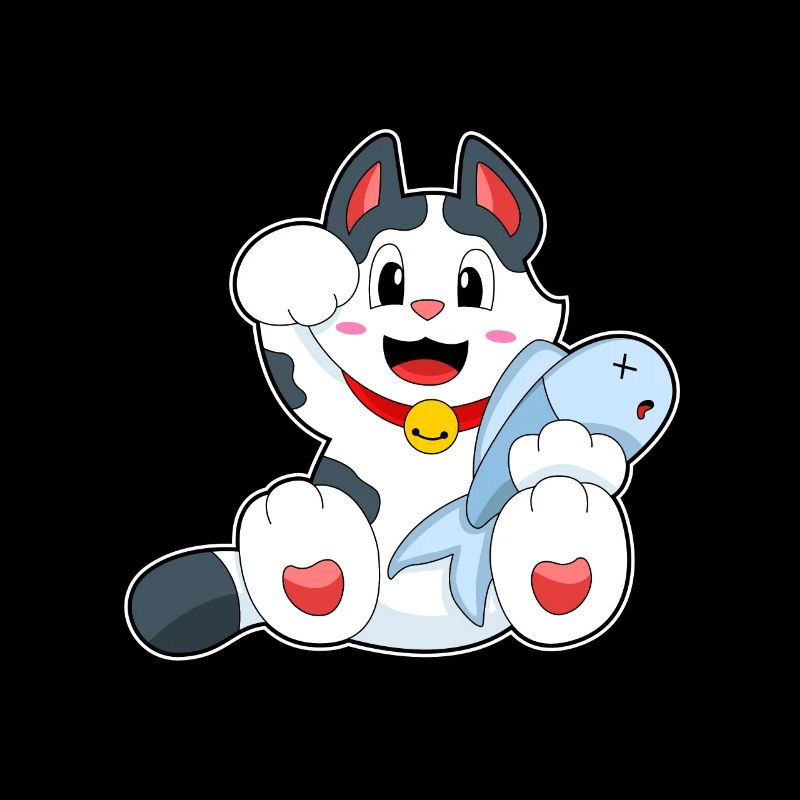 Chat avec du poisson