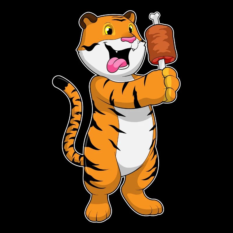 Tiger mit Fleisch