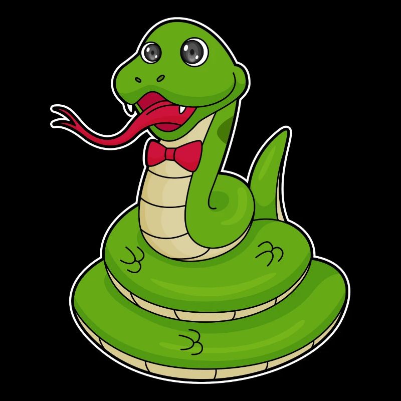 Schlange mit Schleife