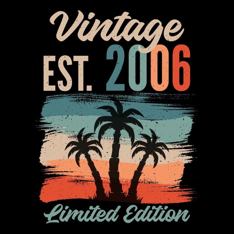 Vintage 2006 Édition Limitée Rainbow Sunset Palm