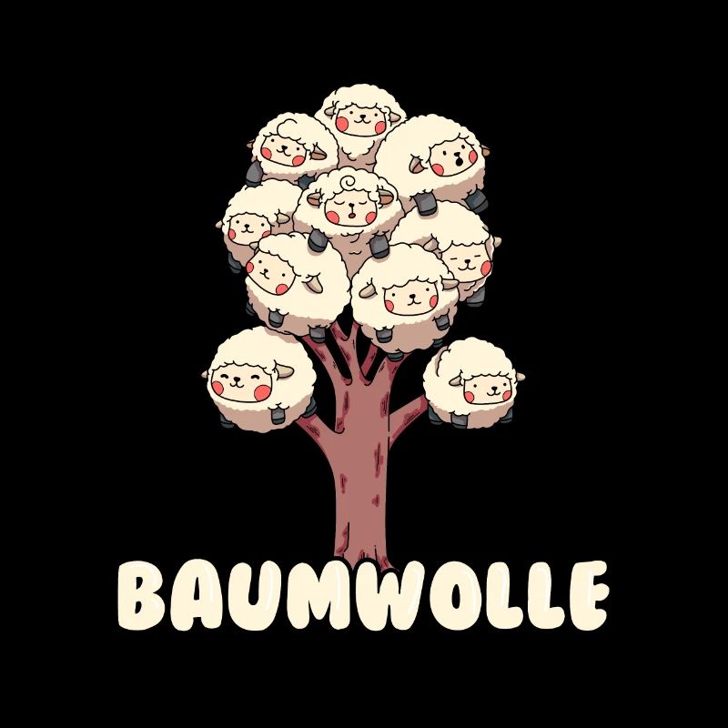 Baumwolle Cotton Tree Animals Fluffy Sheep Earth