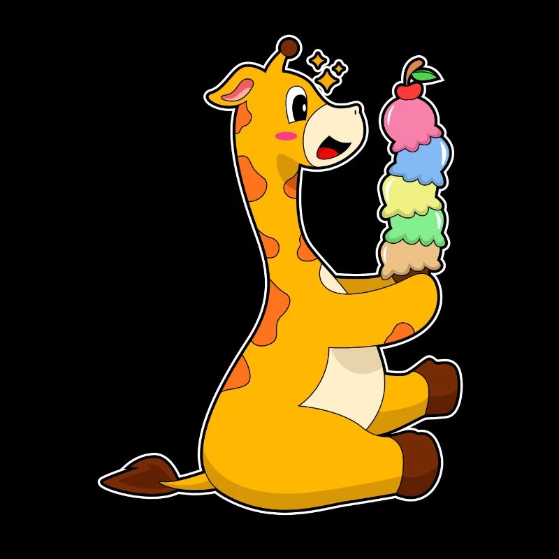 Giraffe Waffle Ice Cream