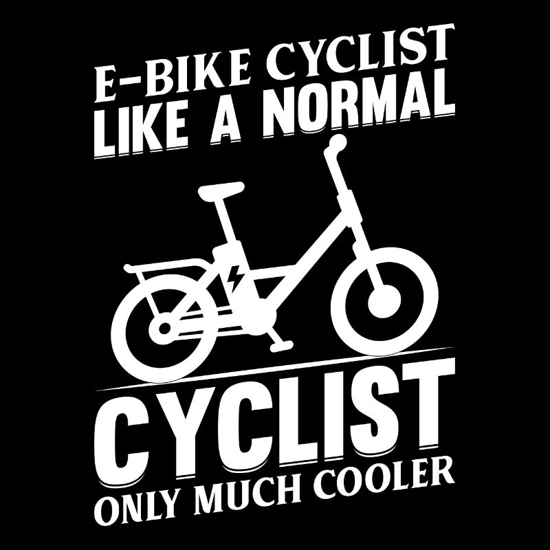 Cycliste à vélo électrique comme un cycliste normal seulement beaucoup roucouler