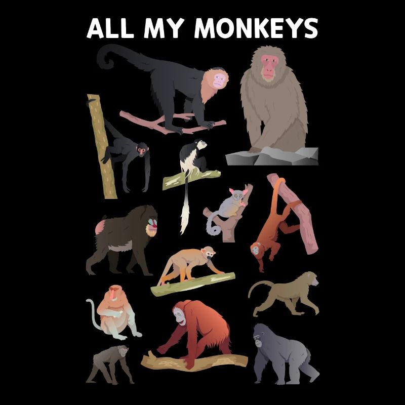 Chimpanzee Orangutan Monkey Lover - All My Monkeys