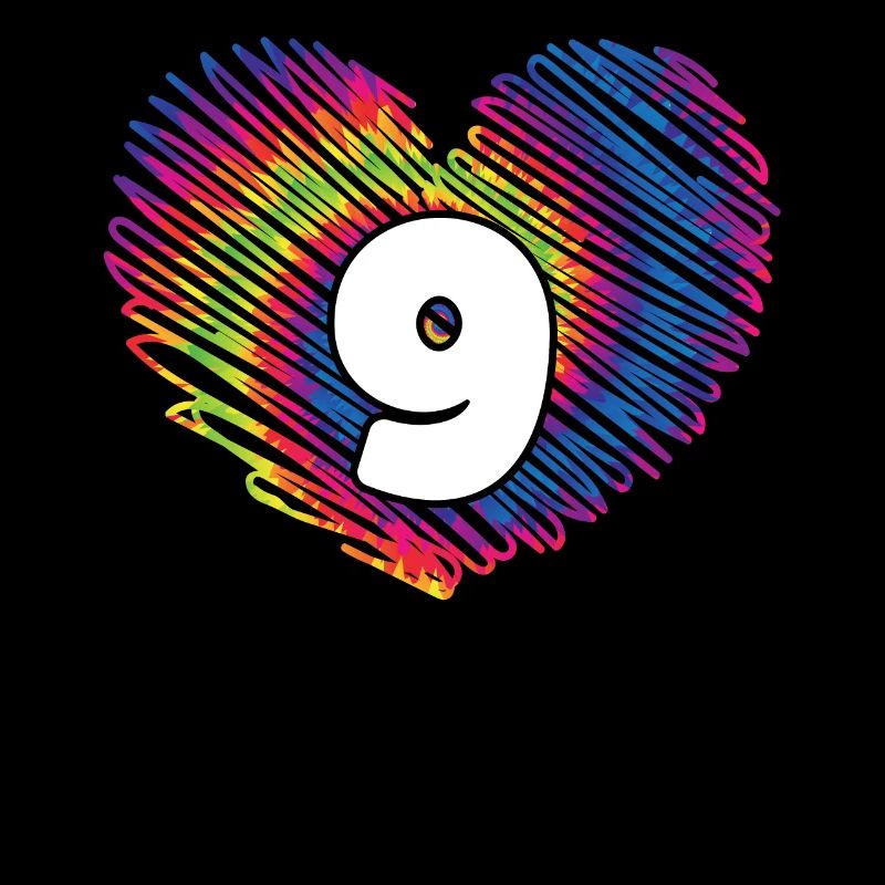 9. Geburtstag Herz Tie Dye | Tie Dye Themed