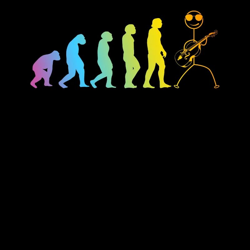 Double Bass Evolution Funny Stick Figure Double Ba