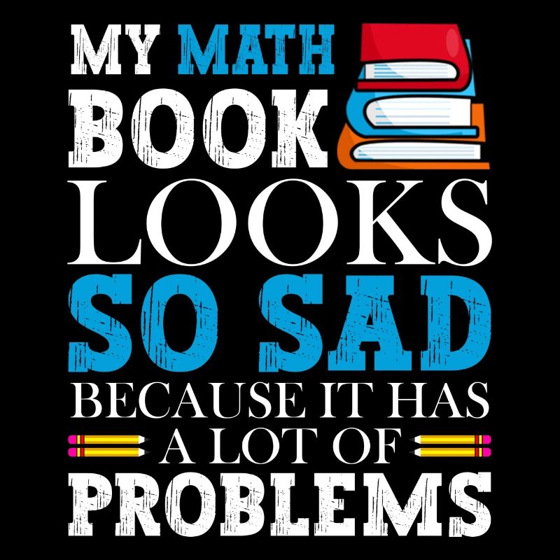 A math book looks so sad because it