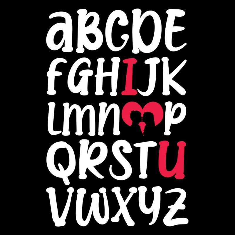Alphabet de l’amour romantique Saint-Valentin