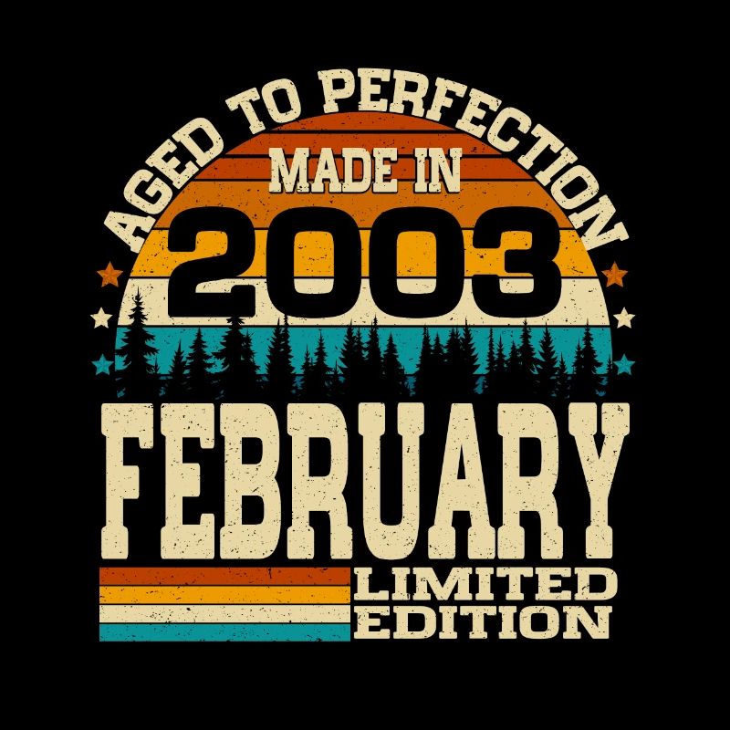 Février 2003 Année Anniversaire Retro Cadeau
