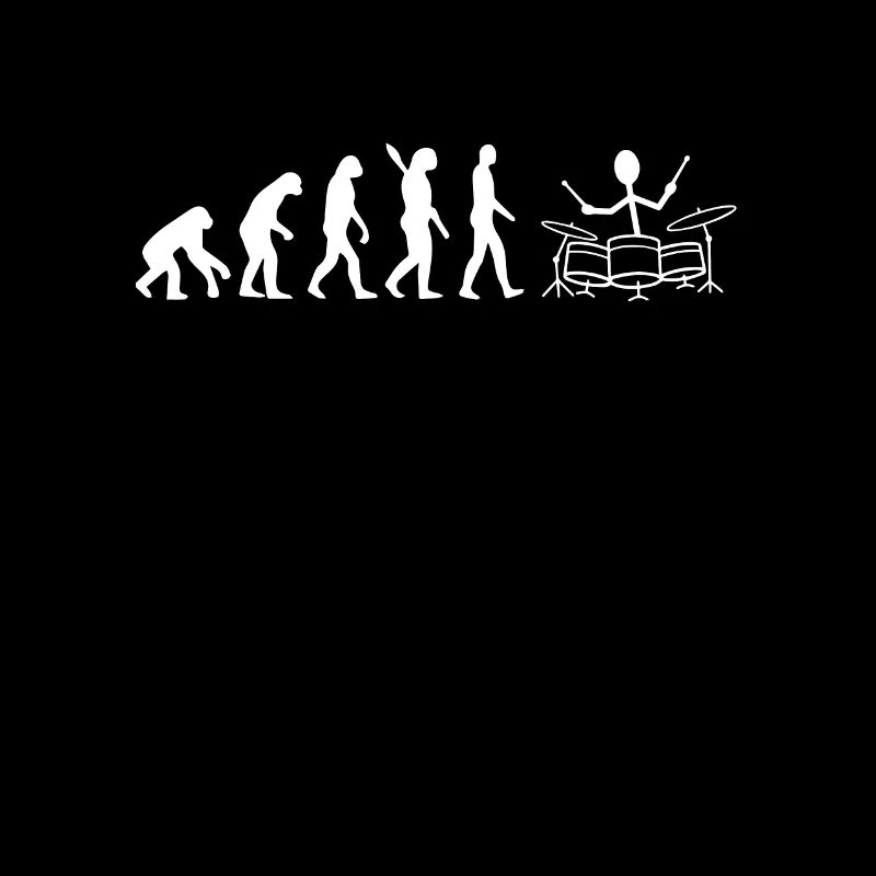 Drummer Evolution Funny Stick Figure Drum Player